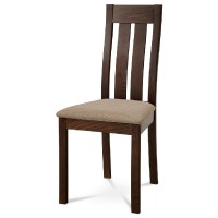 Jídelní židle  - ořech/potah béžový  BC-2602 WAL